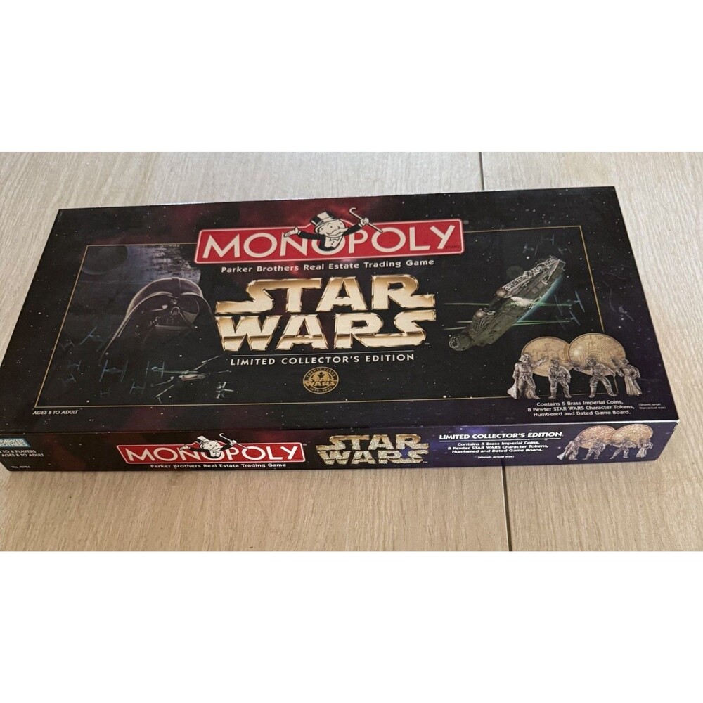 Star Wars Monopoly Limited Collectors Edition 1996 Hasbro Parker Bros Complete